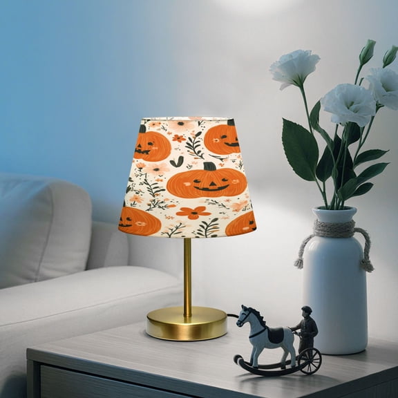 Adjustable 3-Color Light Desk Light Vintage Bronze Table Lamp For Bedroom Office Living Room Pumpkinsflowers