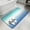 Blue, variant on Blue Turquoise White Washable Area Rugs for Living Room Bedroom, Large Non Slip Indoor Floor Carpet Absorbent Low Pile Modern Minimalism Ocean Ombre Door Mat Rugs for Bathroom Entryway 47.2"x63"