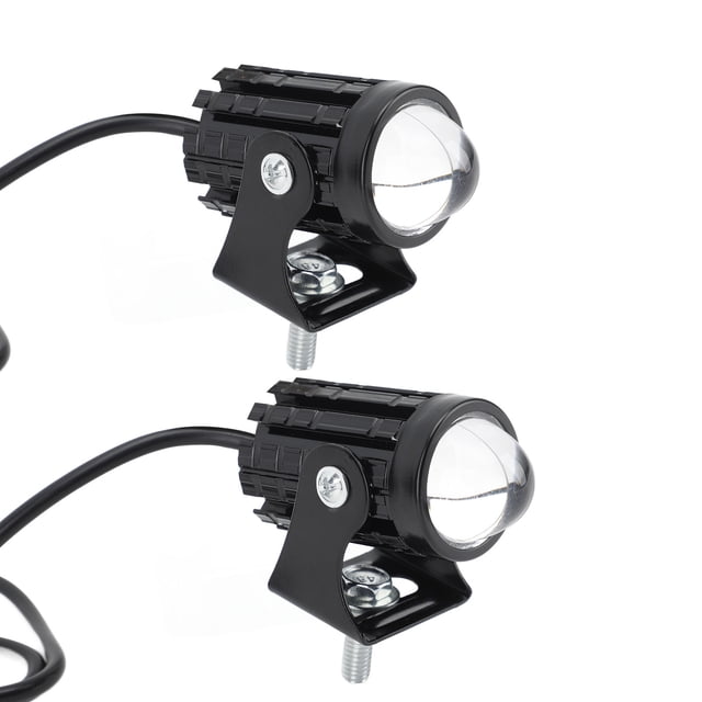 Foco LED para motocicleta, 2 unidades, resistente al agua, color amarillo y blanco, luz alta y baja, de 8 a 80 V