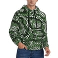 thumbnail image 2 of Lsque Green Snakeskin Pattern Casual Men's Hoodie,Hooded Sweatshirt with Kangaroo Pocket,Pullover Hoodie-4X-Large, 2 of 7