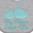 thumbnail image 4 of Inktastic Memaw Loves Me Grandchild Whale Boys or Girls Baby Bib, 4 of 4
