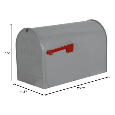 Group Jumbo Size Steel Rural Mailbox ST200000, Gray L8