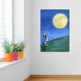 thumbnail image 5 of "Girl and Moon" Painting Print on Wrapped Canvas, 5 of 6