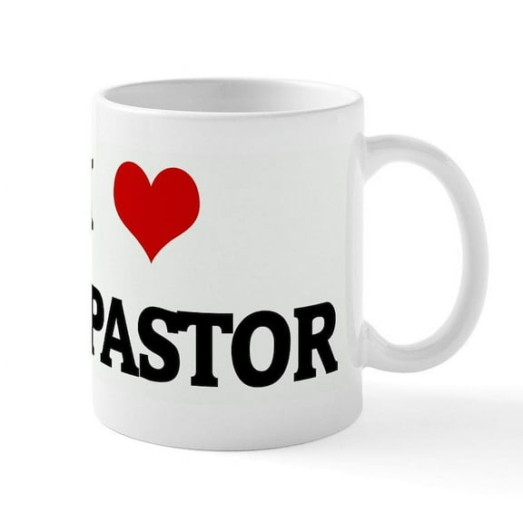 CafePress - I Love MY PASTOR Mug - 11 oz Ceramic Mug - Novelty Coffee Tea Cup