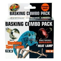 Zoo Med Laboratories Inc-Day And Night Reptile Basking Combo Pack 75 Watt