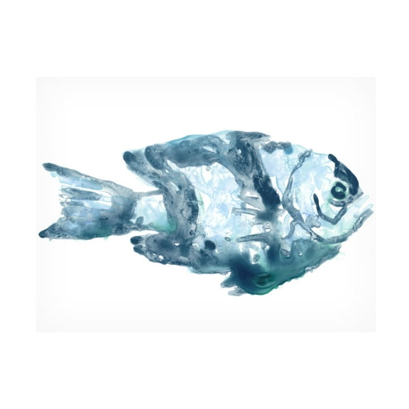 June Erica Vess 'Blue Ocean Fish III' Canvas Art