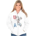 thumbnail image 4 of Popeye the Sailor Man USA Patriot Zip Up Hoodie Men's Women's Brisco Brands M, 4 of 6