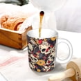 thumbnail image 3 of Disketp rock Skull record artist Large Coffee Mug with Handle Tea Cup Novelty Coffee Cup for Men Women Office Work, 3 of 6