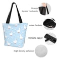 thumbnail image 4 of Honeii Goose White Flowers Print Women Top Handle Satchel Handbags,Fashion Handbag,Messenger Tote Bag Purse for Women,Shoulder Bag Handbag for Travel, Work, 4 of 6