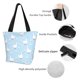 thumbnail image 4 of Fotbe Goose White Flowers Bolsa de Playa con Estampado, Bolsa de Hombro, Bolsa de Mano Espaciosa, Bolsa de Viaje Ligera, Bolsa de Compras Versátil, 4 of 6