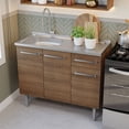 thumbnail image 2 of Cocina Integral Madesa Emilly 165cm con Tarja Marrón/Gris, 2 of 11