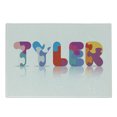 thumbnail image 1 of Tyler Cutting Board, Composition of Themed Colorful Letter Arrangement Name, Decorative Tempered Glass Cutting and Serving Board, Small Size, Multicolor, by Ambesonne, 1 of 1