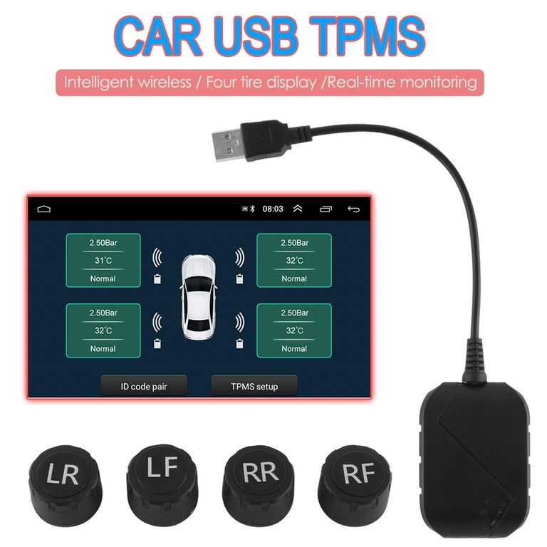 USB TPMS for Android Car Stereo USB 3.0 Tyre Tire Pressure Monitoring System