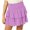 Light-purple, variant on High Waist Elastic Girls Skirt With Shorts Kids Ruffle Skort
