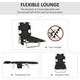 thumbnail image 4 of Outsunny Tanning Chair with Face Hole, 5-Level Folding Lounge Chair, Black, 4 of 9