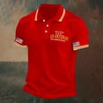 thumbnail image 4 of Men's U.S. Veteran 250th Anniversary Polo Shirt, Patriotic Embroidery with American Flag Patch Short Sleeve, 4 of 5