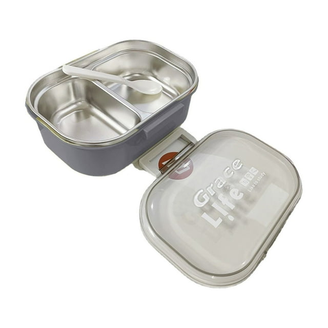 Jubipavy Bento Box Adult Lunch Box, 1000 ML 2-Compartment Bento Lunch Box For Kids, Lunch Containers For Adults Come With Spoons, Leak Proof, Microwaveable