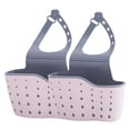 thumbnail image 1 of 2pc Kitchen Utensils Double-layer Sink Draining Basket Sponge Pool Storage Supplies Hanging Basket Draining Rack, 1 of 2