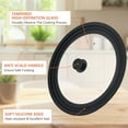 thumbnail image 5 of 13-14-15 in Universal Lid for Oversized Pots, Pans and Skillets, Extra Large Pot Lid Tempered Glass Lid with Heat-Resistant Silicone Edge, Cookware Lids, Replacement Frying Pan Cover, Black, 5 of 7