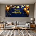 thumbnail image 6 of LUUFILx Golden Birthday Celebration, Happy 40th Birthday Backdrop Banner with Balloons and Stars for Party Supplies Decorations Photography Background Event Party, 6 of 8