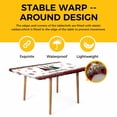 thumbnail image 4 of Red Plaid Christmas Table Cloths for 6 Foot Rectangle Tables, Vintage Xmas Tree Winter Farmhouse Patio Waterproof Elastic Fitted Tablecloths, Washable Rectangular Table Cover for Camping, 4 of 8