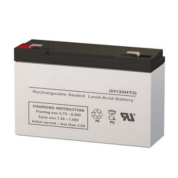 RB6100-F2 6 Volt 12 AmpH SLA Replacement Battery with F2 Terminal