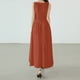 thumbnail image 1 of WILLBEST Vestidos De Mujer Vestido Casual Sin Mangas De Color Sólido Para Mujer Vestido Midi De Verano Con Cintura Ajustada A La Moda, 1 of 3