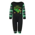thumbnail image 2 of Elippeo Christmas Pajamas for Family Funny Elf Stole Tree Print Long Sleeve Tops + Trousers Set Holiday Nightwear, 2 of 5