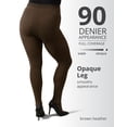 thumbnail image 4 of MeMoi Women's Boston Ribbed Cotton Blend Sweater Tights - Womens - Female, Q1/2, Brown Heather, 4 of 11