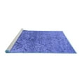 thumbnail image 2 of Ahgly Company Machine Washable Indoor Round Oriental Blue Industrial Area Rugs, 7' Round, 2 of 4