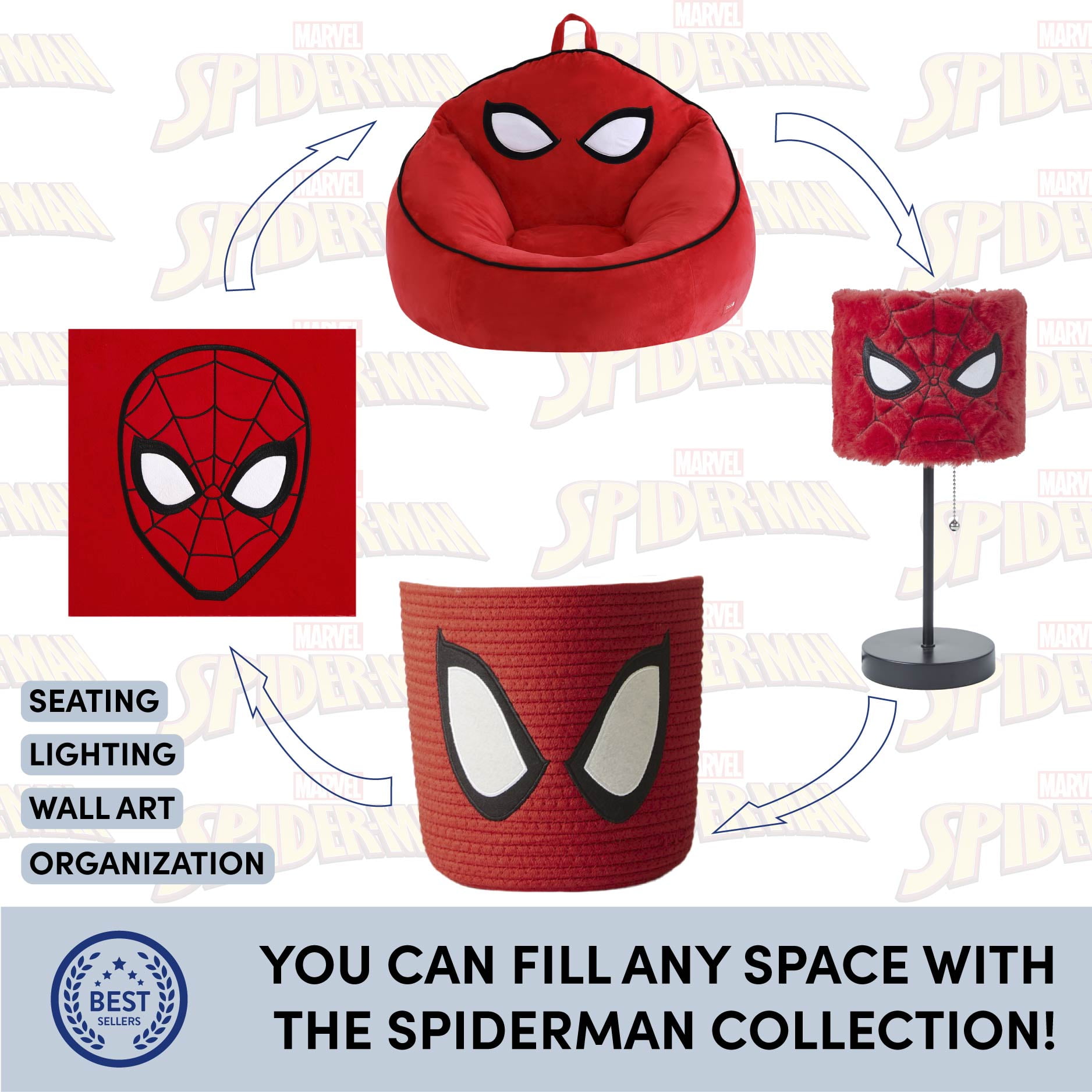 Spiderman Rope Storage Bin