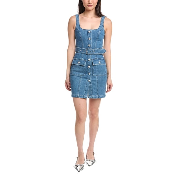 L’AGENCE womens  Midy Button Front Tank Dress, 8