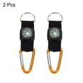 thumbnail image 3 of Uxcell Compass Keychain Belt Clip Camping Explorer Party Favors Yellow Black 2 Pack, 3 of 6