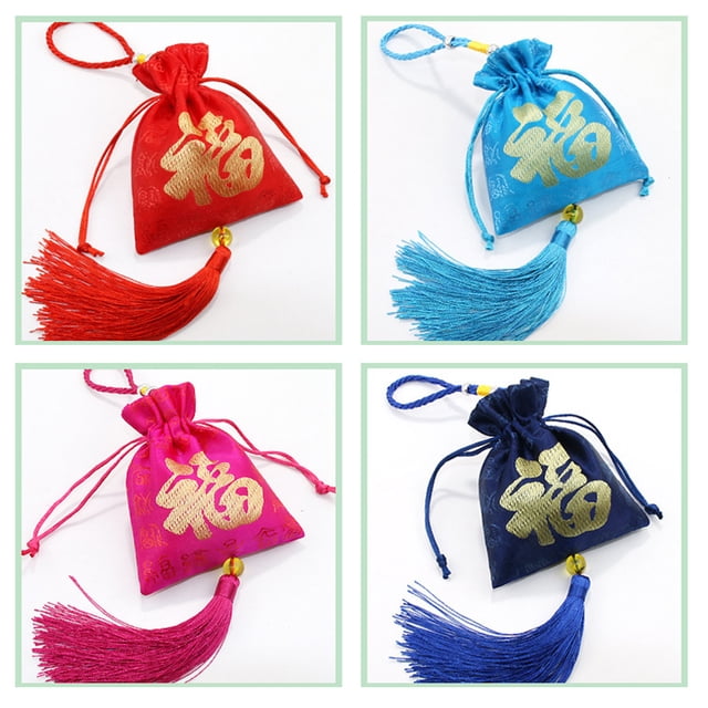 Drawstring Bags Multifunctional Small Gift Bags Perfume Pouches Fine Satchel Pouches Household Decoration Cars Jewelries Pouch Luminous yellow