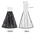 thumbnail image 3 of Yayeee Kitchen Hanging Hand Towels Set of 2 with Loop Bathroom Absorbent Tie Towel, Gothic Floral Print, 3 of 7