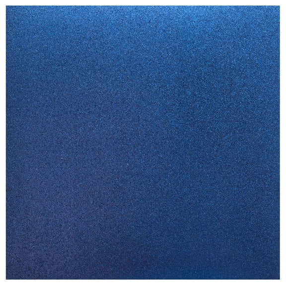 American Crafts Cardstock 12"X12"-Glitter Denim