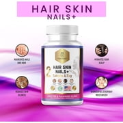 Hair Skin Nails-Halal Vitamins for Adults (2 Tablets A Day) 30 Servings by Organic Strength