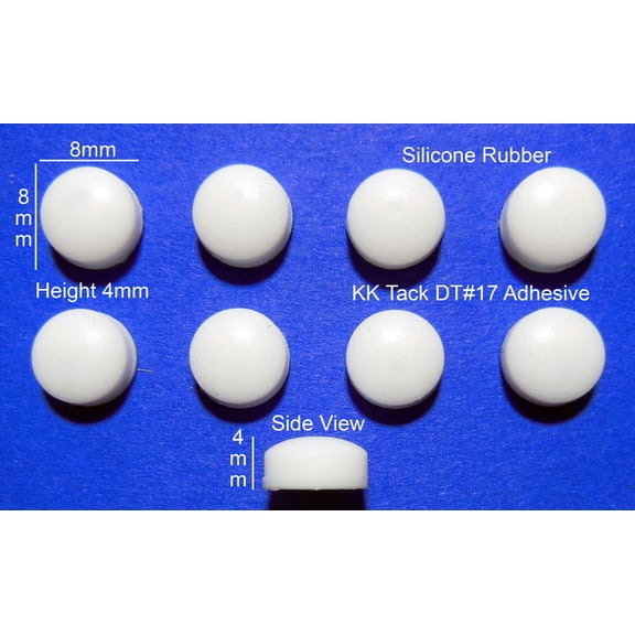 VATH Self Adhesive Silicone Rubber Feet 8mm(L)x 8mm(W)x 4mm(H) 8pcs [RB67]