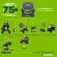thumbnail image 3 of Greenworks 60V 21" Brushless Self-Propelled Battery Powered Lawn Mower + (2) 4.0Ah Batteries & Dual Port Charger, 3 of 10