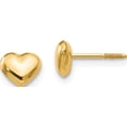 thumbnail image 1 of 14K Yellow Gold Madi K Sm. Puffed Heart Earrings (6 X 6) Made In United States se434, 1 of 5