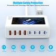 thumbnail image 3 of Estación de carga Fitquipment USB C con puerto GaN 8 de 200 W para iPhone, 3 of 7