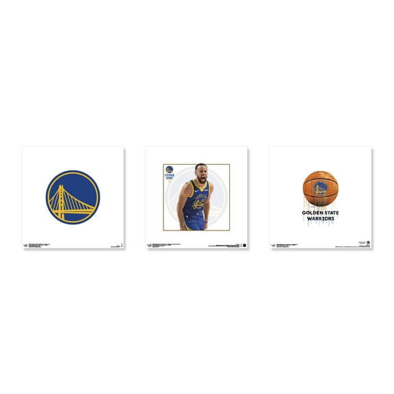 Gallery Pops® NBA Golden State Warriors - Stephen Curry 25 (3-Pack), Unframed Version, 12" x 12"