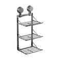 thumbnail image 1 of Multi-Layer Kitchen Suction Cup Wall-Mounted Shelf for Food Prep, Stainless Steel No-Hole Storage Rack with Non-Slip Design - Space-Saving Vegetable Utensil Organizer, 1 of 6