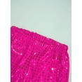 thumbnail image 7 of YONGHS Girls Shiny Dots Dance Crop Top Shirts with Bell Bottoms Pants Set Competition Party Costume Hot Pink 11-12, 7 of 7