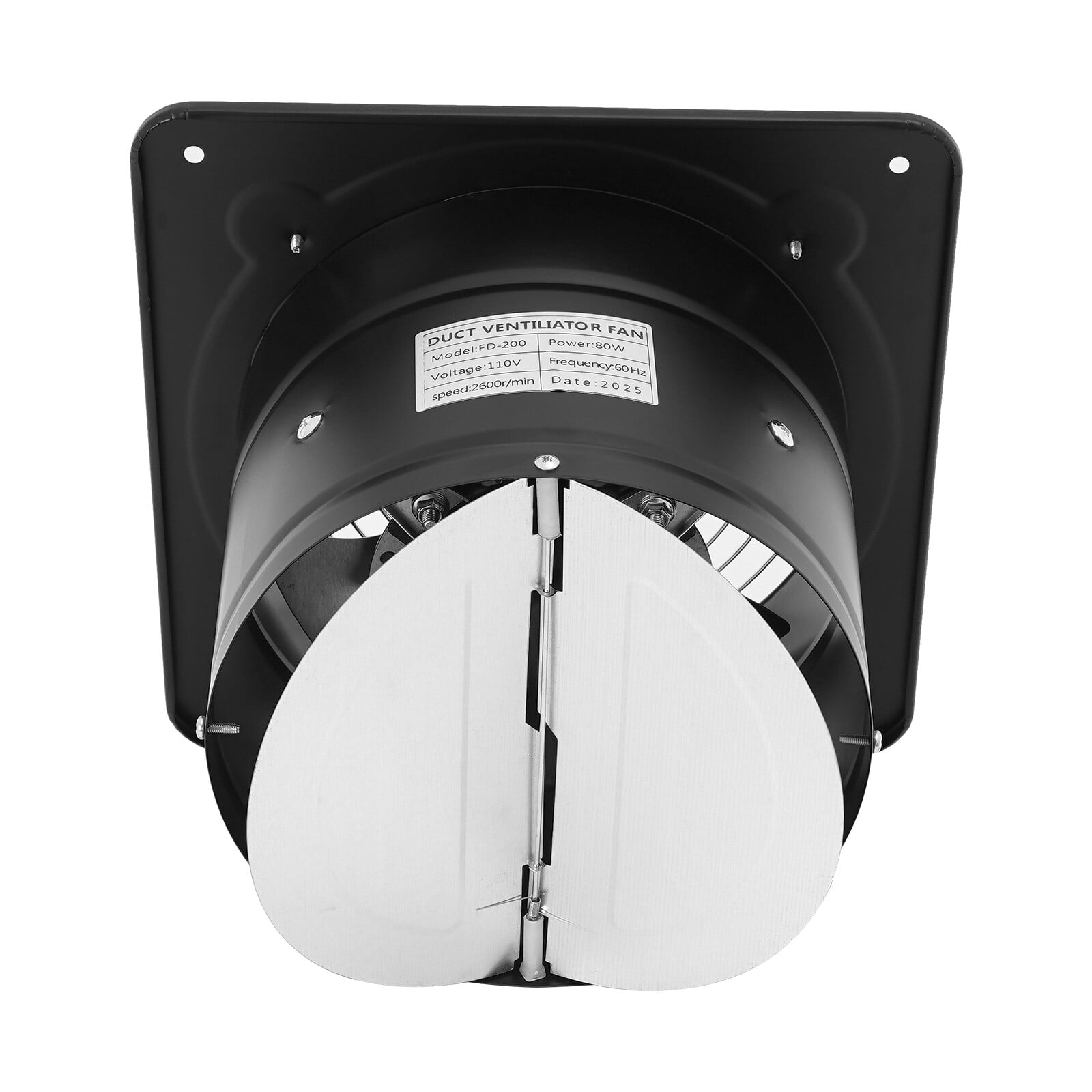 DUYIWAA 8 Inch Exhaust Fan Air Vent Fan Wall Mount Ventilation Fan For Kitchen Bathroom 80W 110V 2600r/min