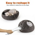 thumbnail image 6 of MEWOOFUN Cat Cave Bed -Handmade Wool Cat Bed Cave,Eco-Friendly Cat Bed Cat House,Felt Cat Caves for Indoor Cats and Kittens (Black), 6 of 9