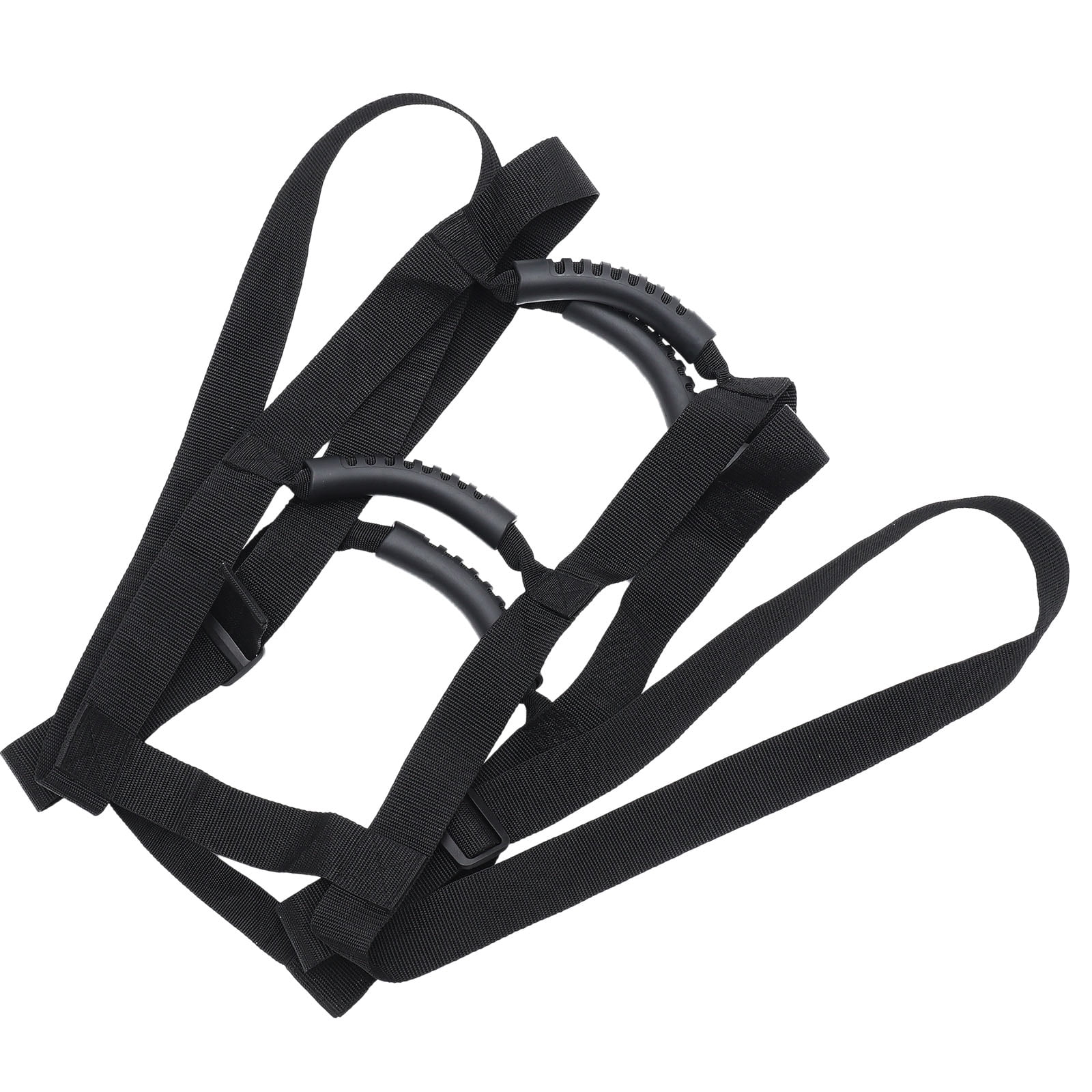 Niceauty Get Out of Bed Assist Bed Ladder Helper with Webbing Ergonomic Handle Black 1Set