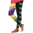 thumbnail image 3 of QATAINLAV Sales Today Women's Leggings 2025 Mardi Gras Outfits Casual High Waisted Tummy Control Workout Leggings Milk Silk Soft Butt Lifting Tight Pants Multicolor L, 3 of 5