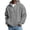 Gray03, variant on Men's Full Zip Up Hoodie Waffle Knit Jackets with Pockets Long Sleeve Outerwear Solid Casual Sweashirts Coat Gray M