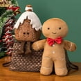 thumbnail image 6 of Christmas Plush Toy Gingerbread Man Plushie Stuffed Doll Soft Hugging Pillow Cushion Fluffy Toy for Christmas Party Decor Gifts, 6 of 7